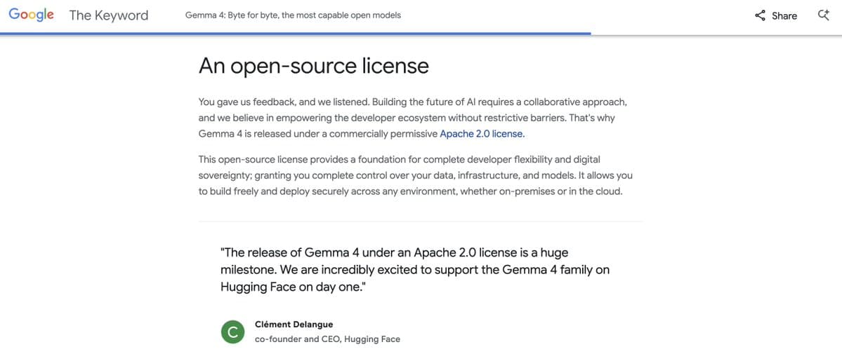 Google DeepMind releases Gemma 4 under Apache 2.0 with 31B Dense, 26B MoE, and 256K context