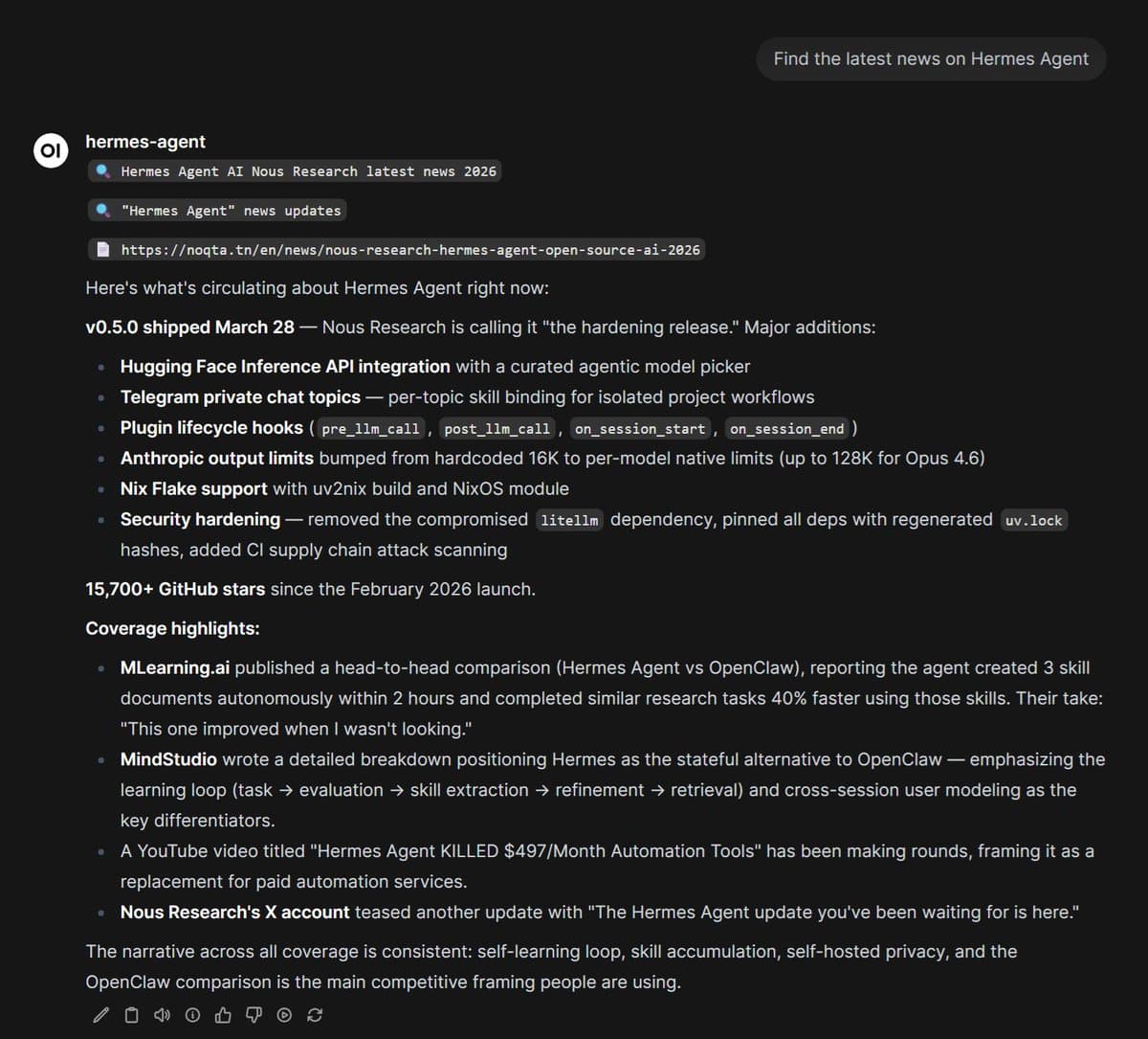 Hermes Agent 0.6.0 adds multi-agent profiles and OpenWebUI streaming
