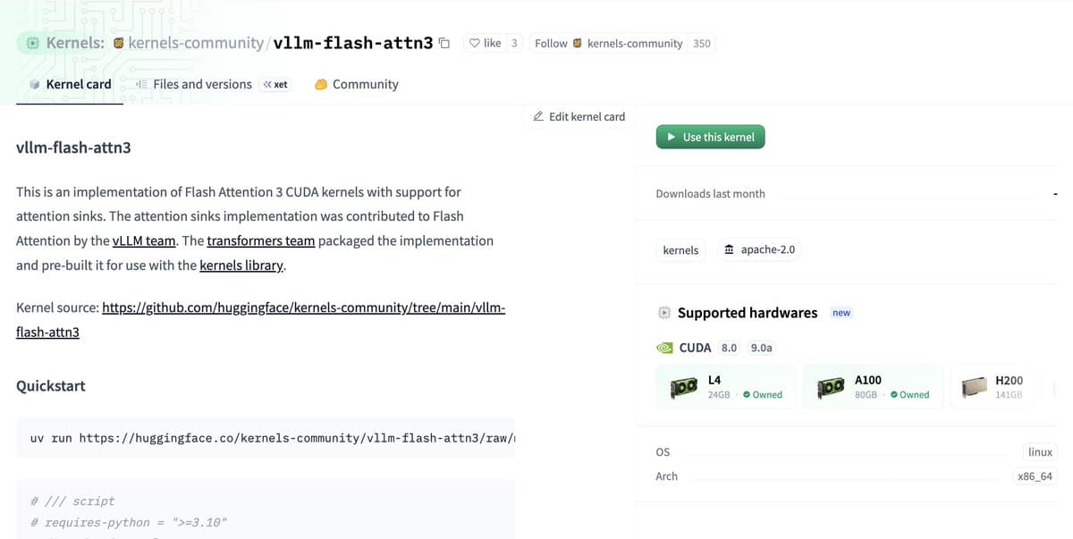 Hugging Face Hub launches Kernels with 1.7x-2.5x PyTorch speedups