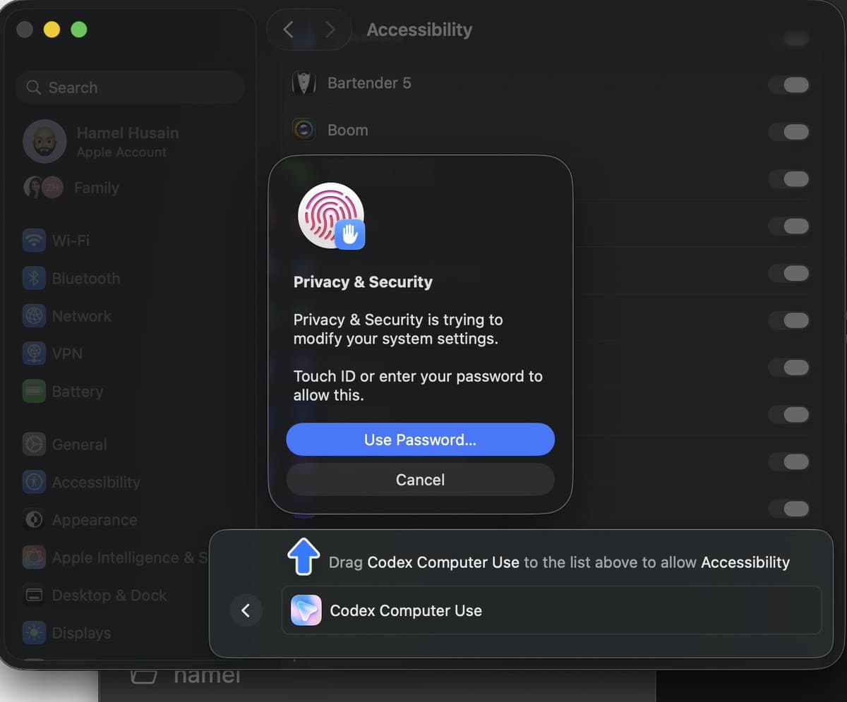 Codex supports hidden-app control on macOS as users report 38-hour computer-use sessions