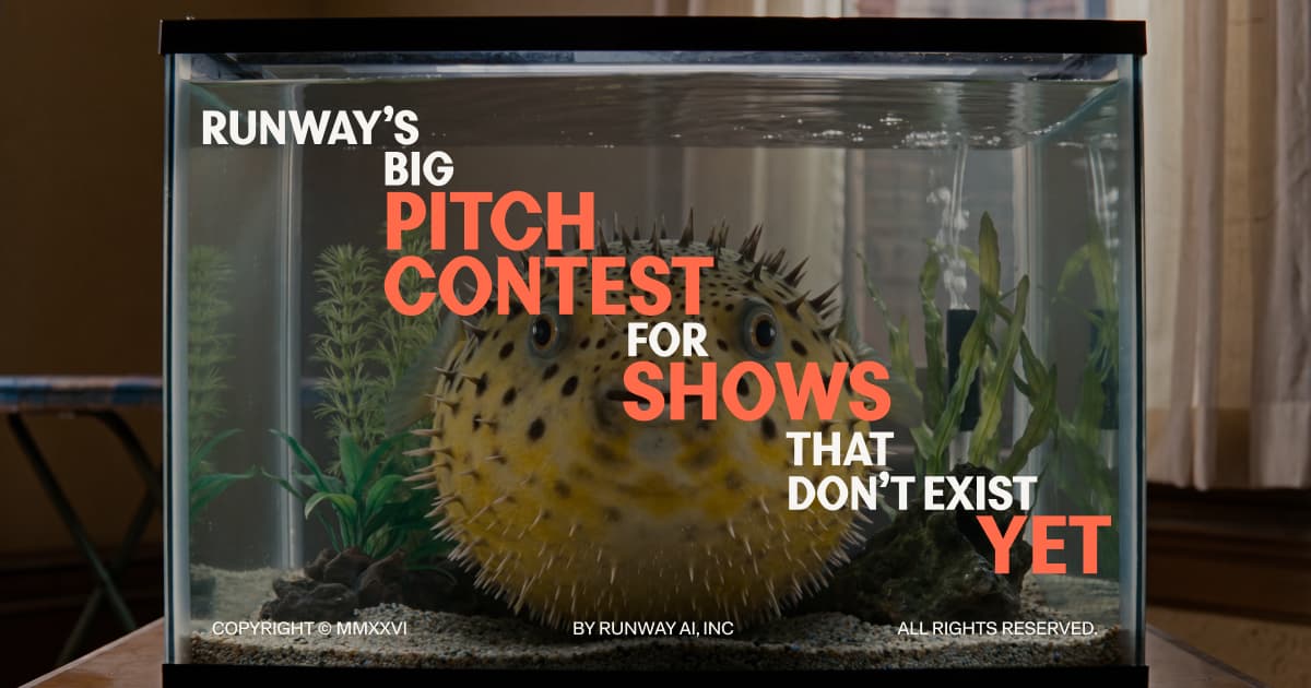 Runway opens Big Pitch contest with $100K for TV shows that do not exist yet