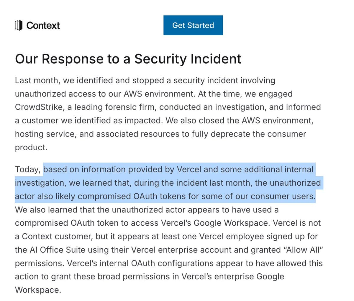 Vercel updates breach bulletin: npm packages stayed untampered