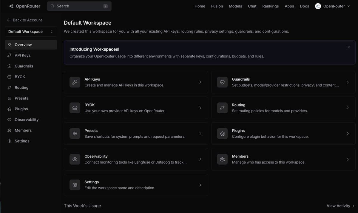 OpenRouter launches Workspaces with BYOK and per-project routing controls