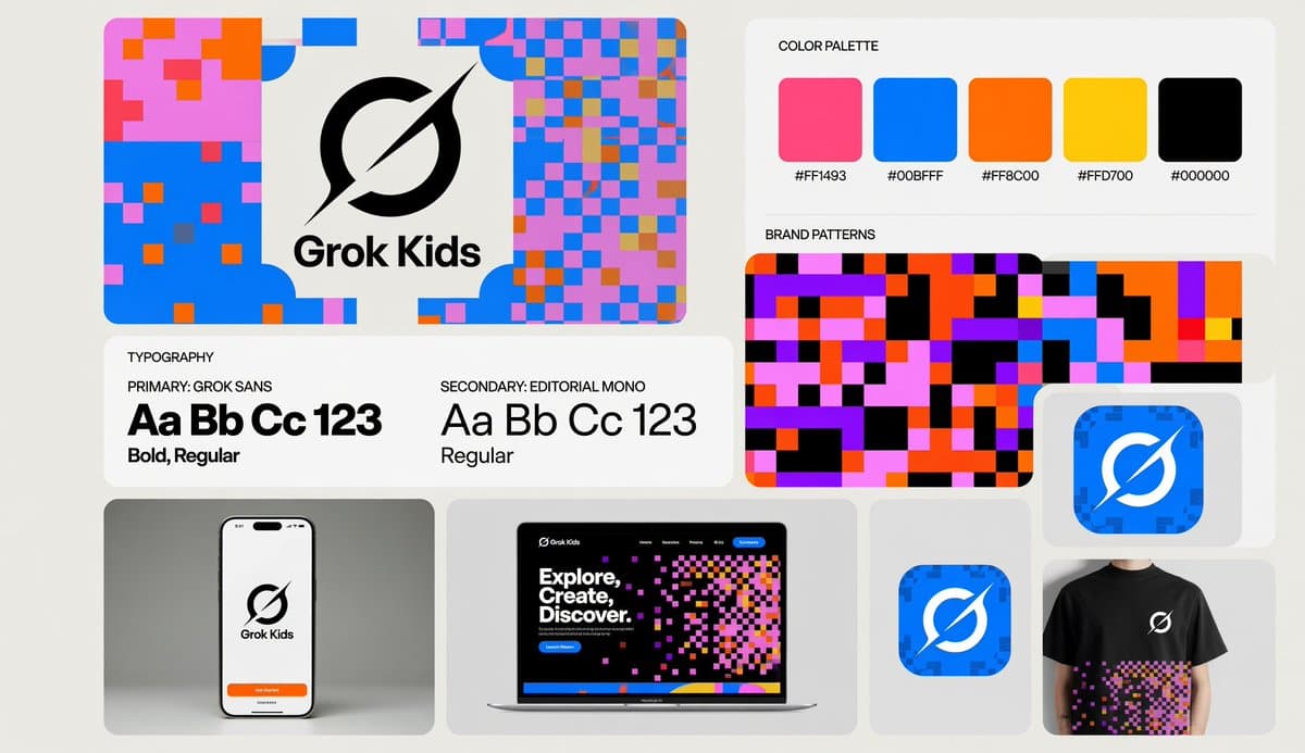 Grok Agent supports bento-grid brand kits in multi-step creator tests