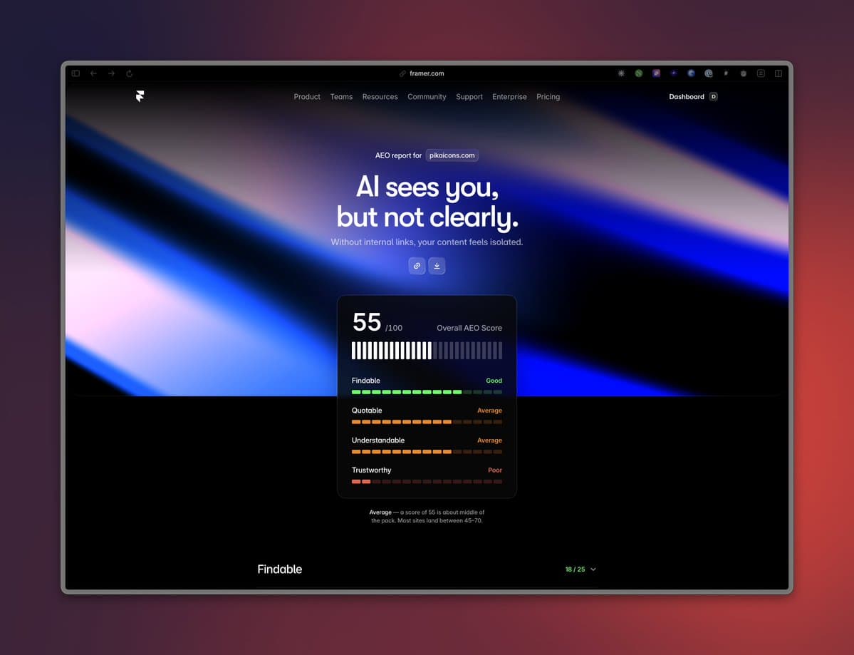 Framer opens AEO scanner for AI citation checks