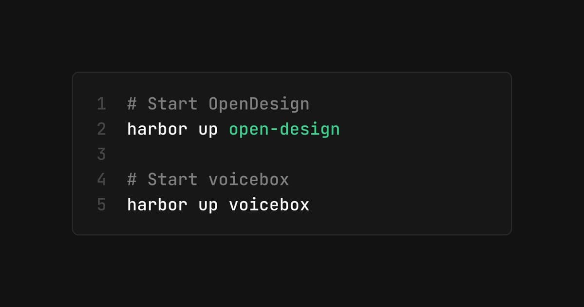 Harbor releases v0.4.18 with Open Design and Voicebox