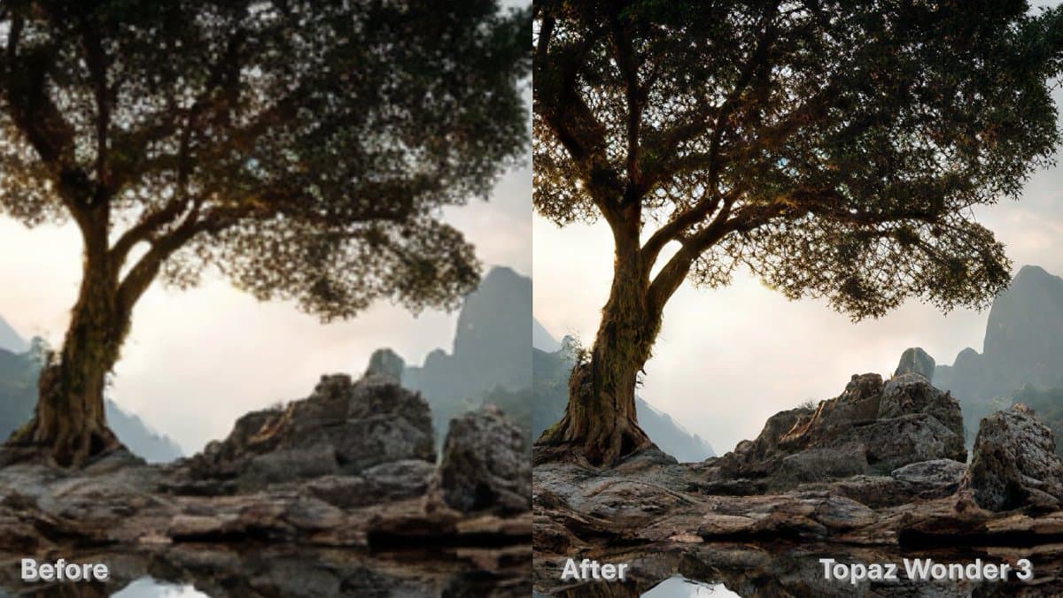 Topaz Wonder 3 improves portrait detail and text clarity in creator demos