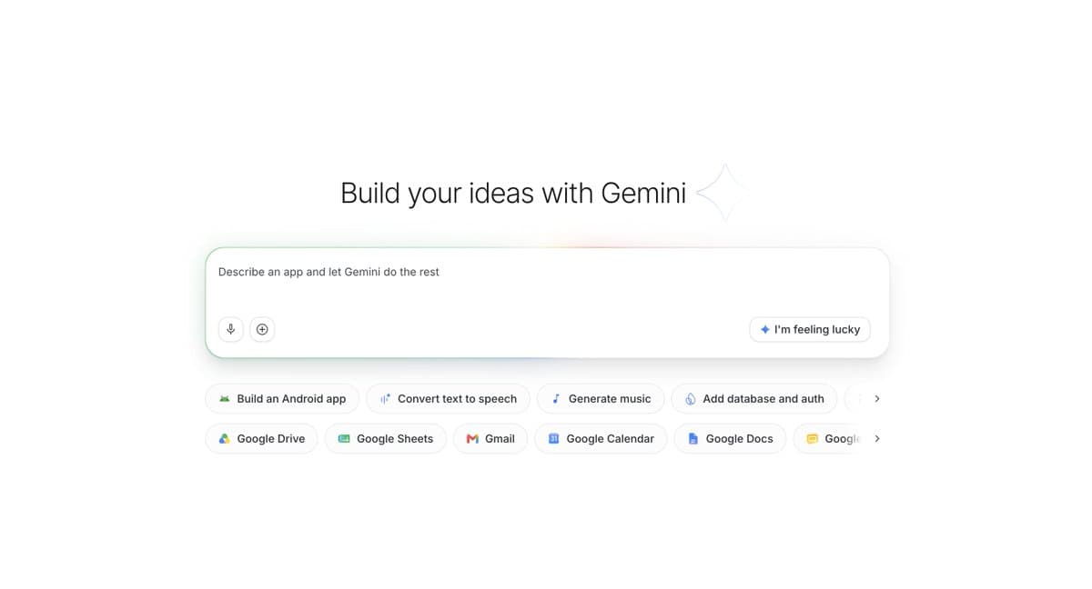 Google AI Studio adds Gmail, Drive, and Sheets connections in the builder