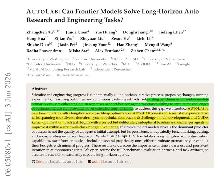 Researchers benchmark AutoLab, SkillOpt, and Meta-Agent Challenge for self-improving agents