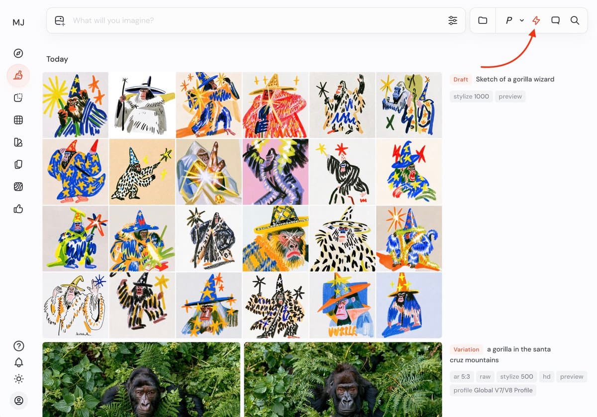 Midjourney releases V8.1 Draft Mode: 24 low-res images at half the price