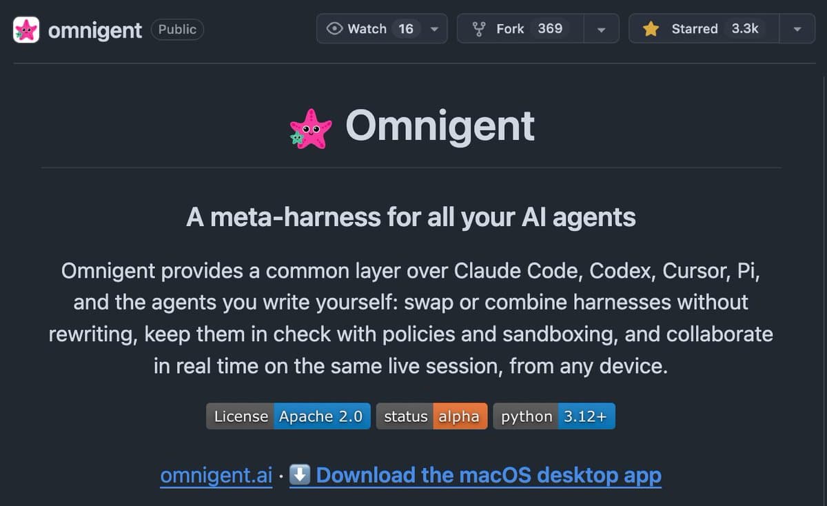 Omnigent opens live Claude Code and Codex sessions with phone control