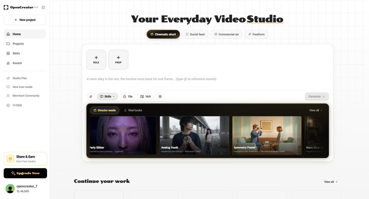OpenCreator claims character-consistent ads across Veo 3.1, Sora 2, Kling 3.0, and Seedance 2.0