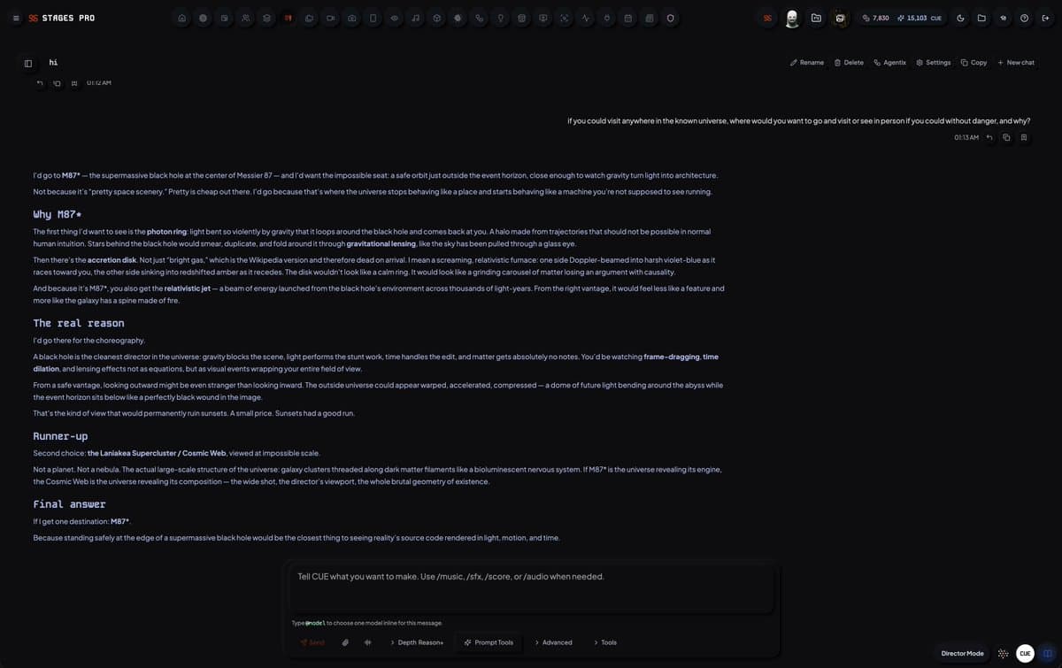 STAGES AI demos CUE Creative Agent with sketch-to-character generation and web search