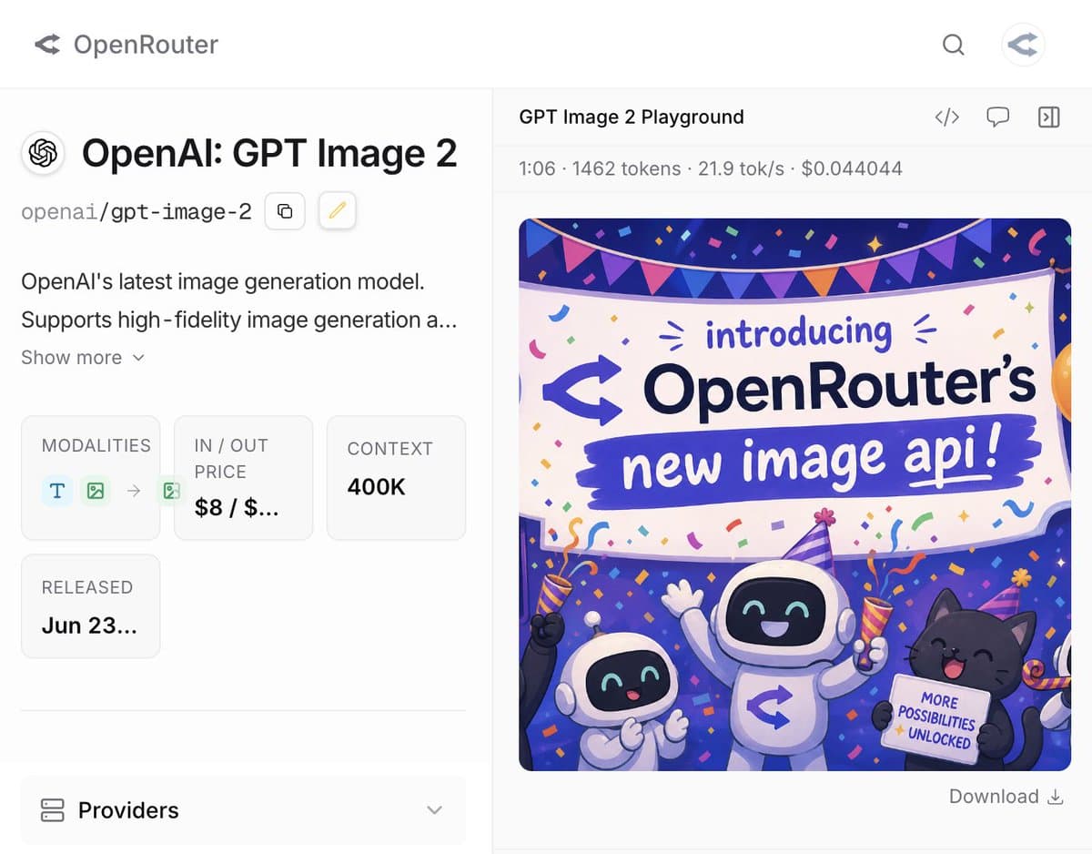 OpenRouter launches Image API with typed capabilities and exact USD cost