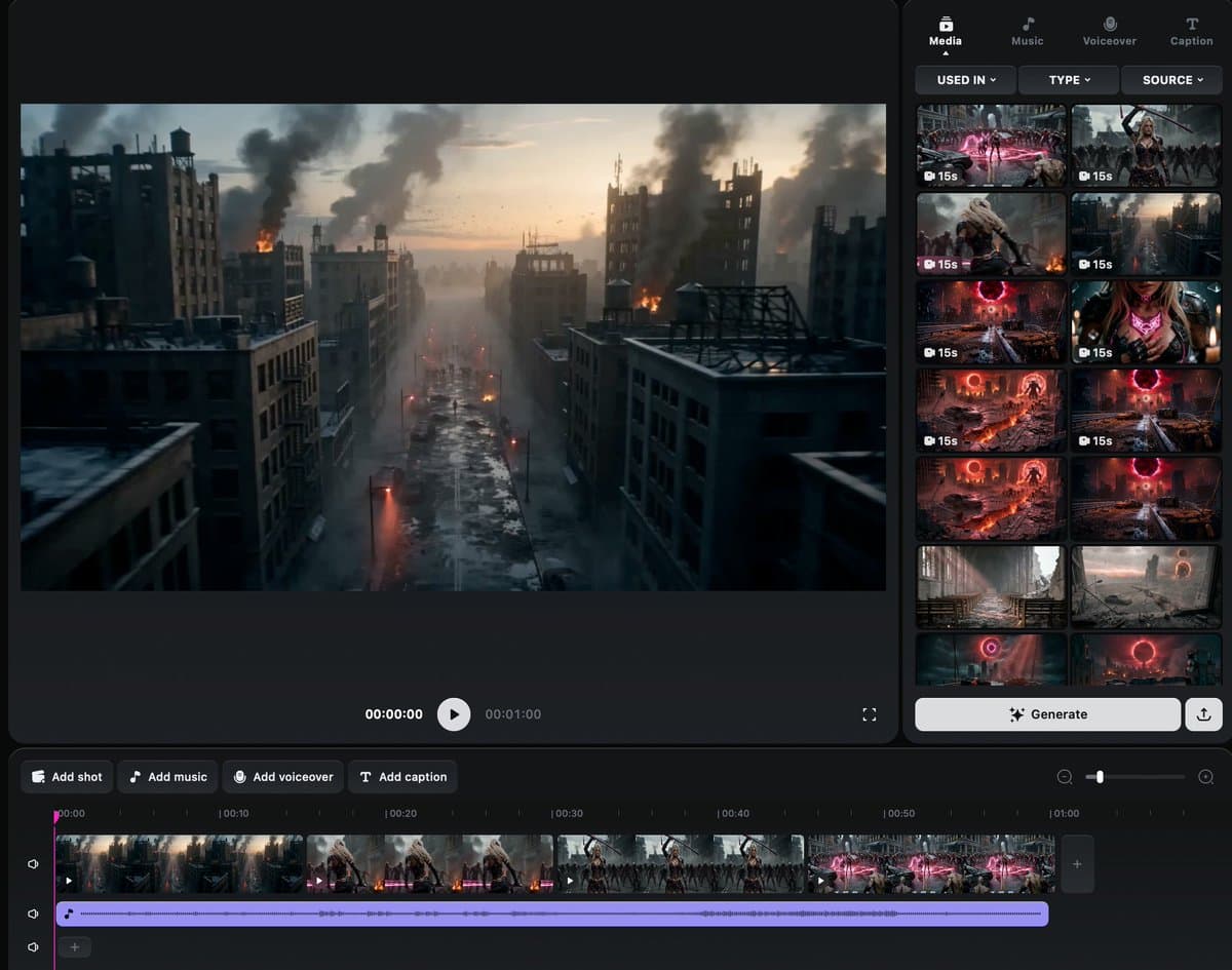 OpenArt Director supports 1-minute continuous sequences with timeline editing