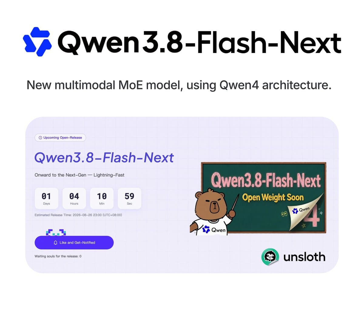 Qwen releases Qwen3.8-Flash open weights: 125B MoE with 262K context