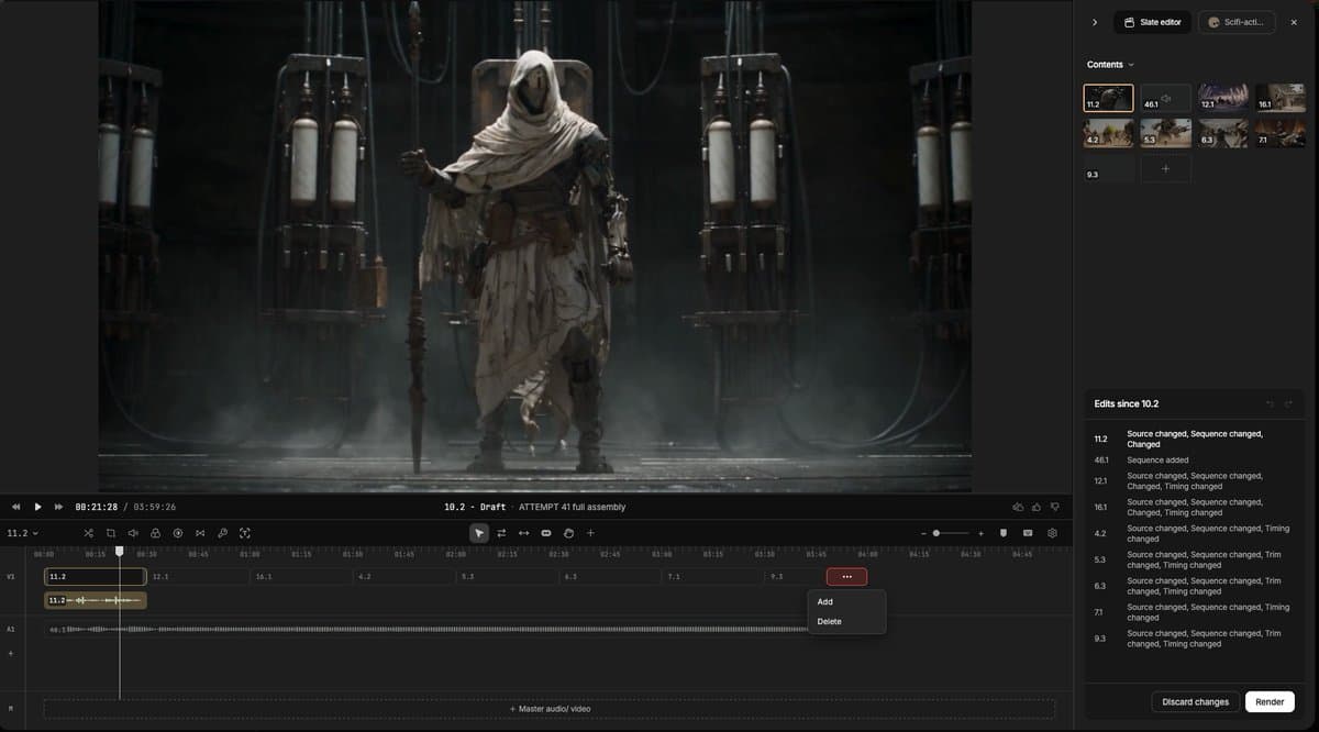 InVideo Agent Two produces a nearly 4-minute AI trailer with playbooks
