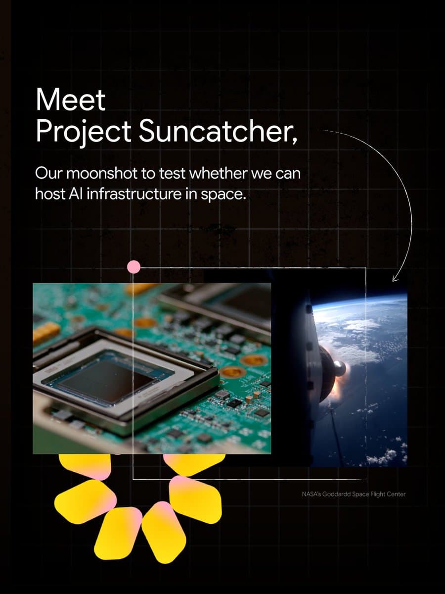 Google plans to test four TPUs in orbit with Project Suncatcher