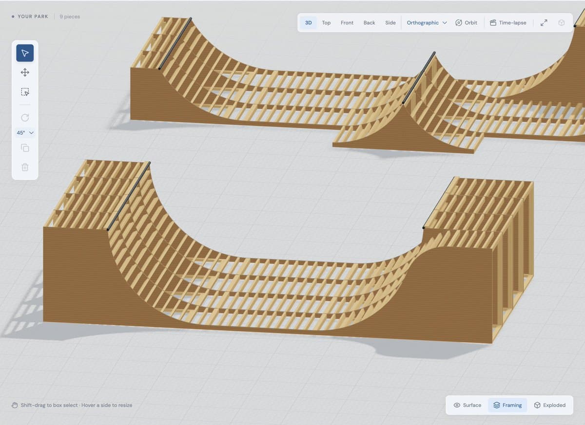 PLY generates skate-park construction plans, cut lists and bills of materials