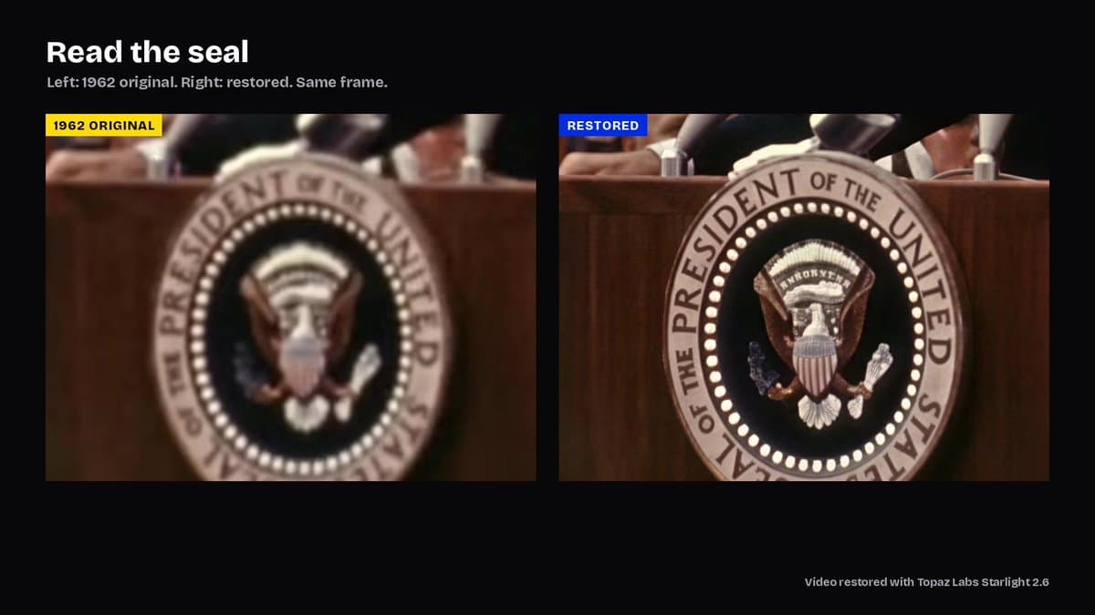 Chrisfirst restores JFK’s Rice speech to 4K at 60fps with Topaz