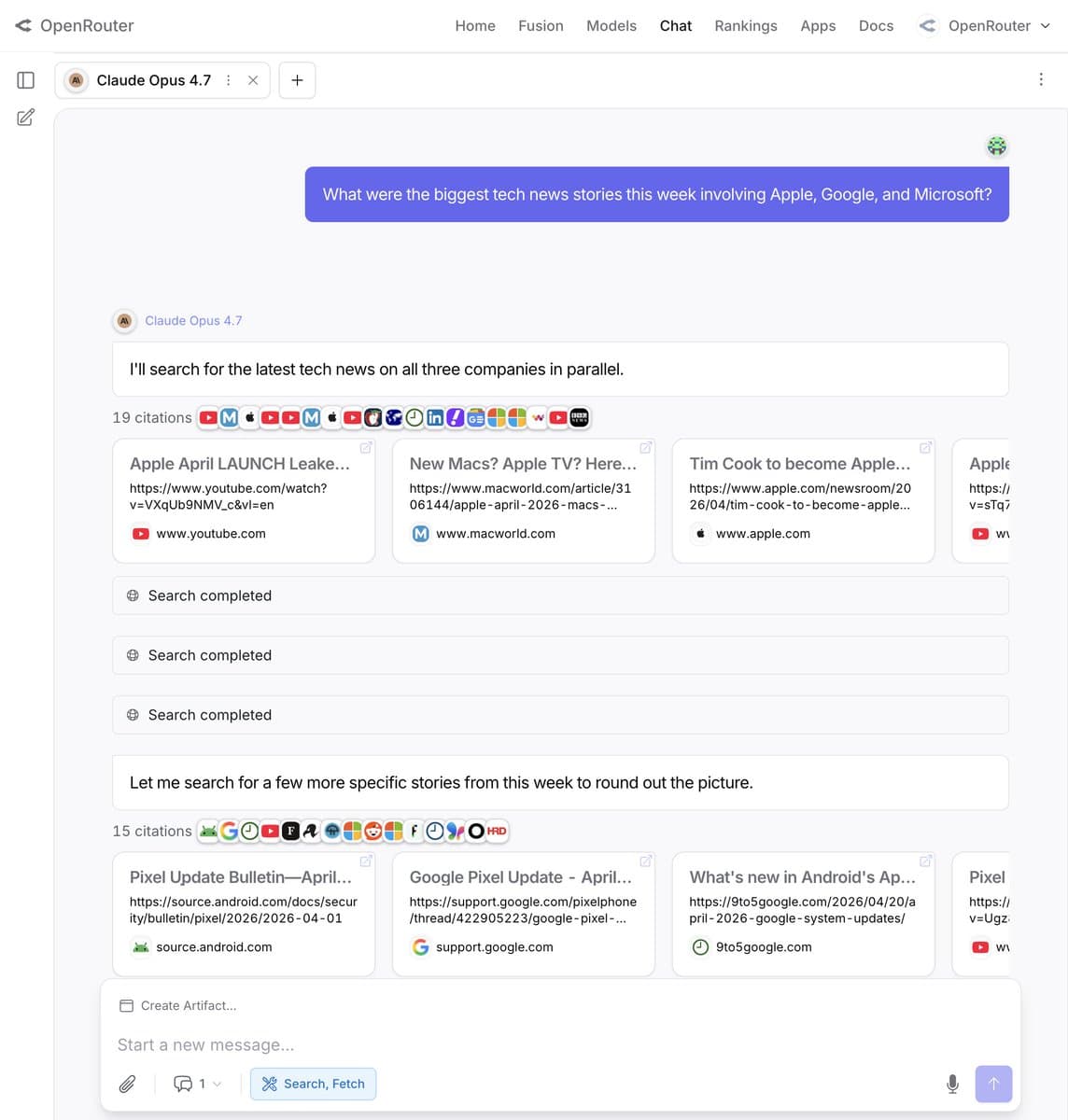 OpenRouter adds openrouter:web_search and Parallel results at $0.005 per request