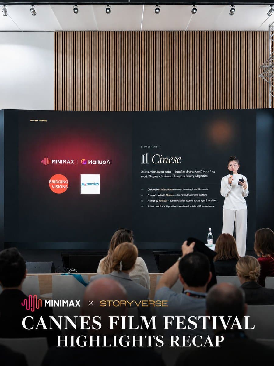 MiniMax Speech 2.8 powers Storyverse crime-drama voices at Cannes