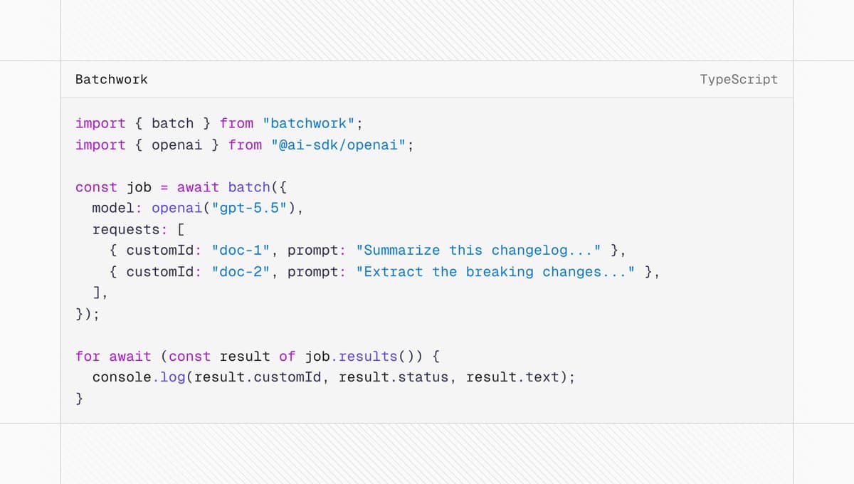 Batchwork launches a unified batch API for 7 AI providers