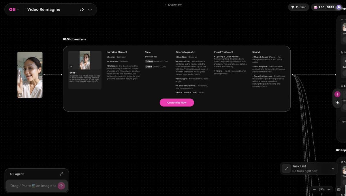OiiOii adds Viral Clone ad remixes with shot analysis and structure-preserving swaps