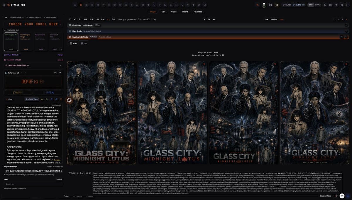 Stages AI creators test GraphX and CUE workflows for reusable characters