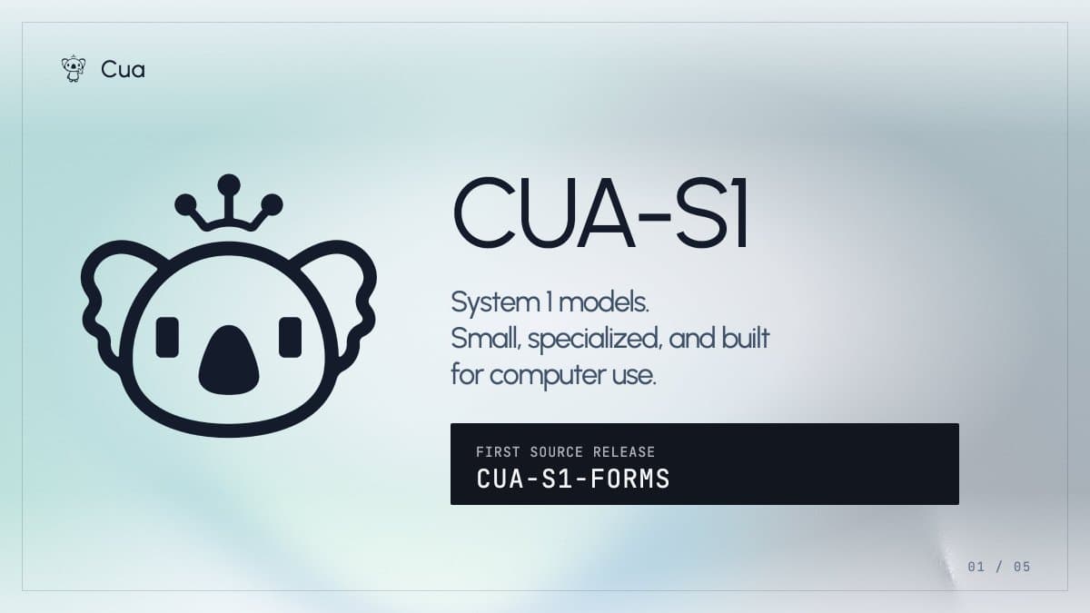 CUA releases open-source CUA-S1-FORMS for bounded web-form actions