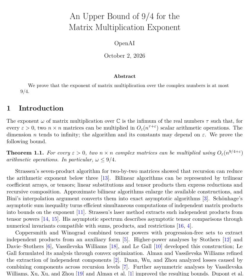 OpenAI publishes 722 math manuscripts from an internal model